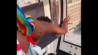 Gibby The Clown fucks girl 2&comma;749 legs at hand the air