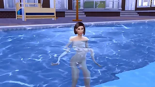 Steps&period; Fucks Korean StepMom After Swimming In The Pool Fucking &vert; Korean Membrane Sex Scene