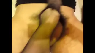 Amateur footjob