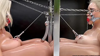 Blonde Thieves Punishment - 3D BDSM Villeinage Fetish